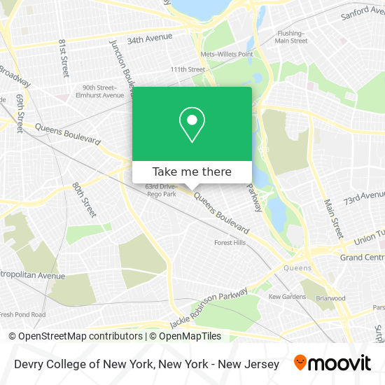 Devry College of New York map