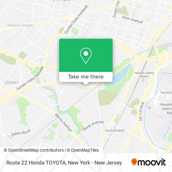 Mapa de Route 22 Honda TOYOTA