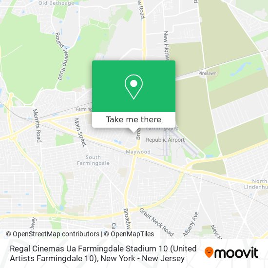 Regal Cinemas Ua Farmingdale Stadium 10 (United Artists Farmingdale 10) map