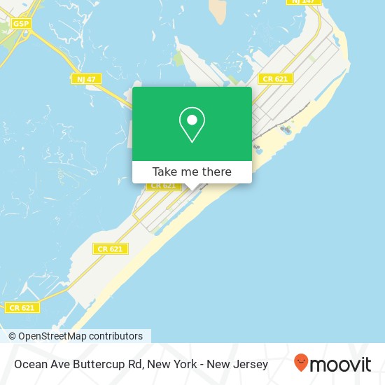 Mapa de Ocean Ave Buttercup Rd, Wildwood, NJ 08260