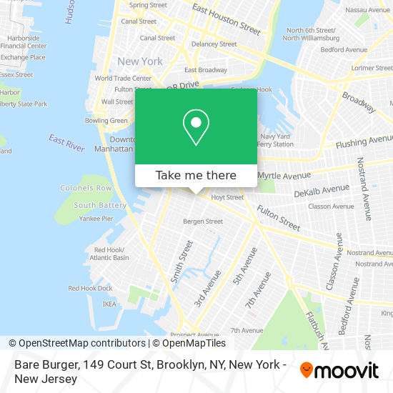 Mapa de Bare Burger, 149 Court St, Brooklyn, NY
