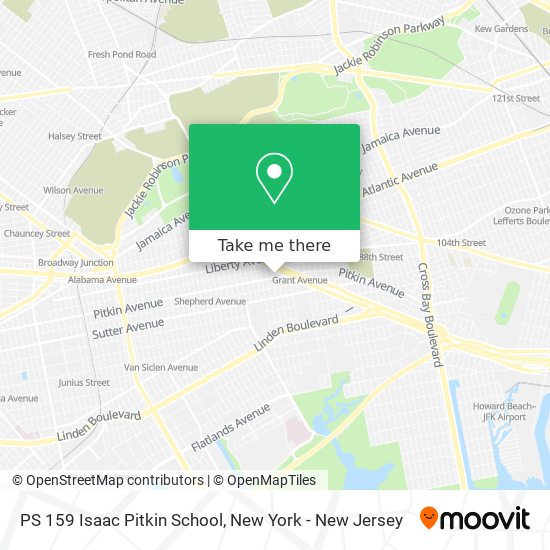 Mapa de PS 159 Isaac Pitkin School