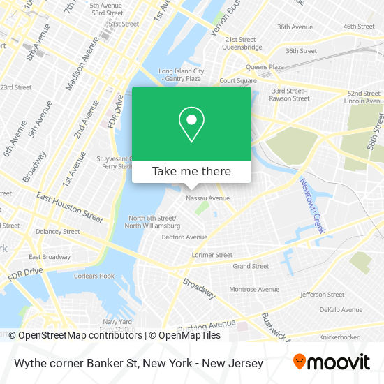 Mapa de Wythe corner Banker St