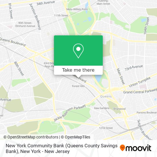 Mapa de New York Community Bank (Queens County Savings Bank)