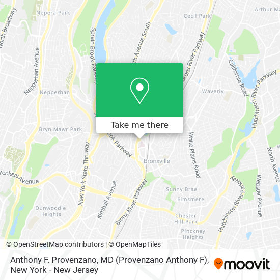 Anthony F. Provenzano, MD (Provenzano Anthony F) map