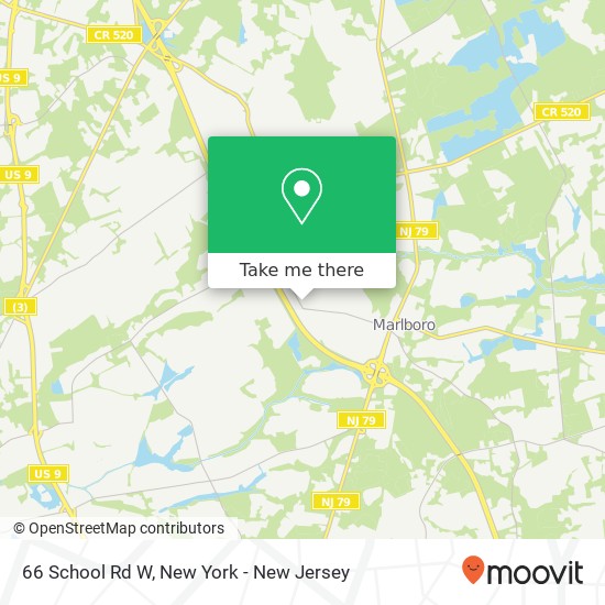 Mapa de 66 School Rd W, Marlboro (Marlboro Twp), NJ 07746