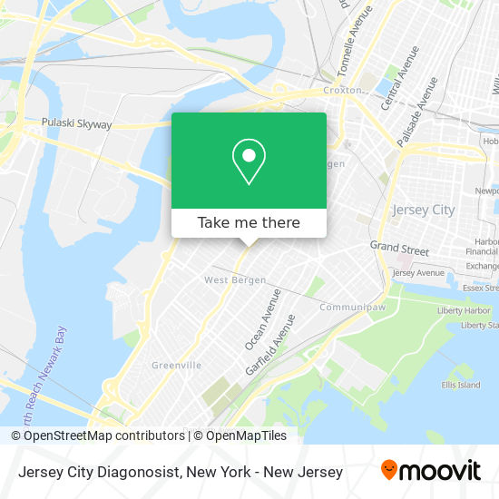 Jersey City Diagonosist map