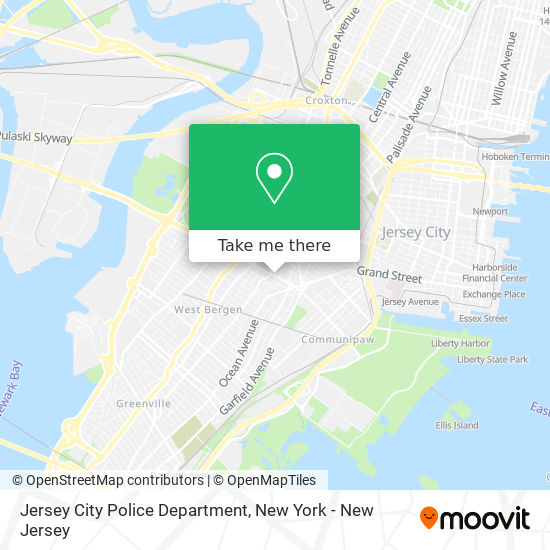 Jersey City Police Department map
