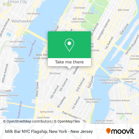 Milk Bar NYC Flagship map
