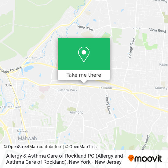 Mapa de Allergy & Asthma Care of Rockland PC