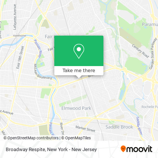 Broadway Respite map