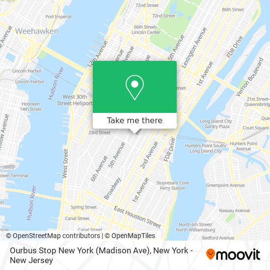 Ourbus Stop New York (Madison Ave) map