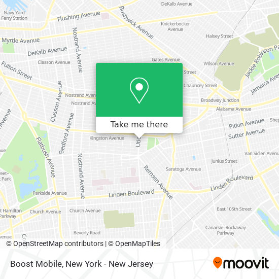 Mapa de Boost Mobile