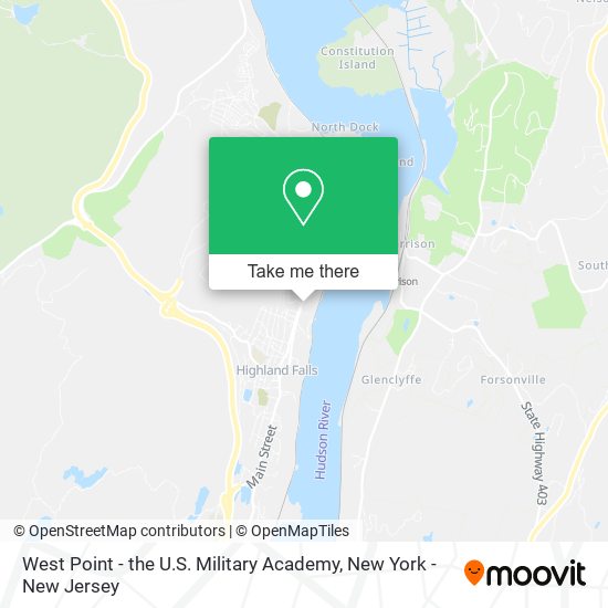West Point - the U.S. Military Academy map