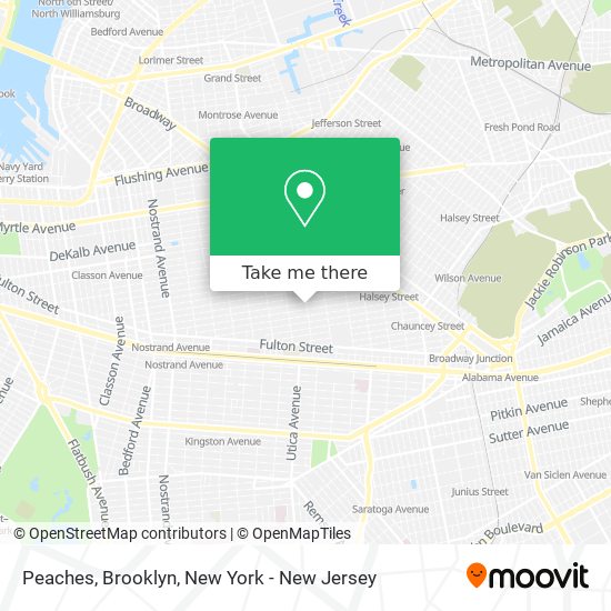 Mapa de Peaches, Brooklyn