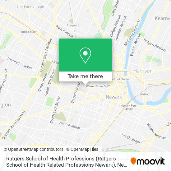Rutgers School of Health Professions (Rutgers School of Health Related Professions Newark) map