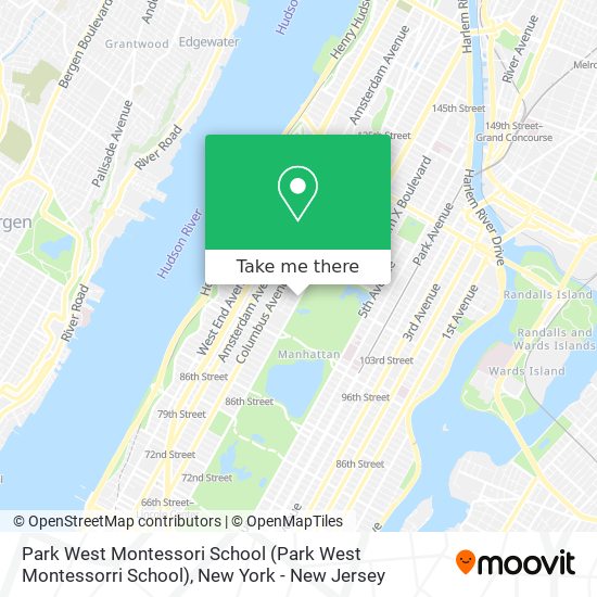 Park West Montessori School map
