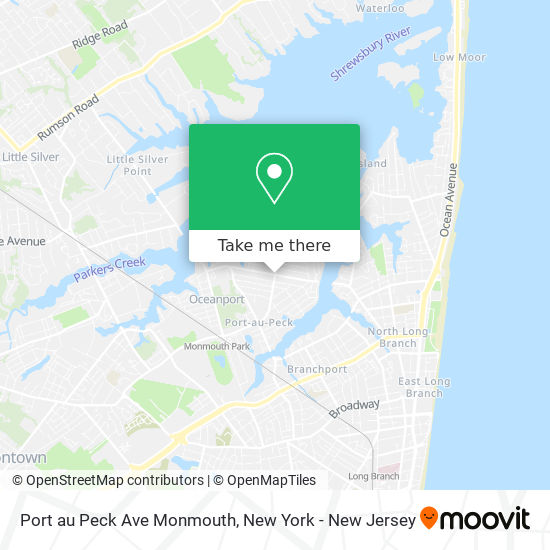 Mapa de Port au Peck Ave Monmouth