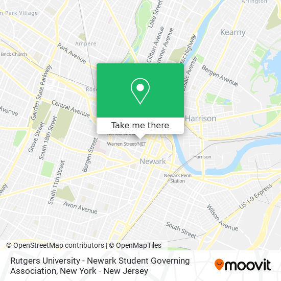 Rutgers University - Newark Student Governing Association map