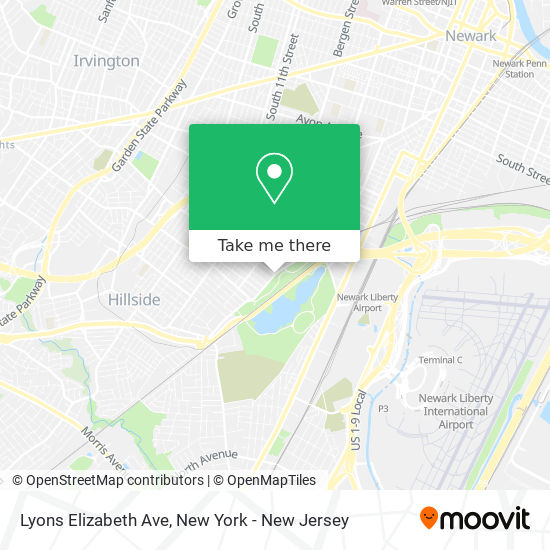 Mapa de Lyons Elizabeth Ave