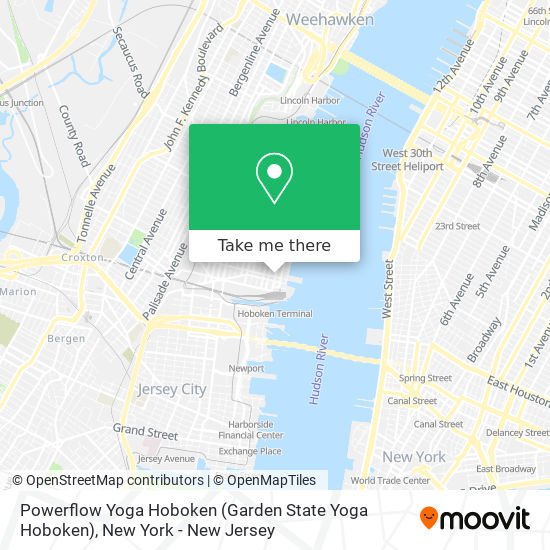 Powerflow Yoga Hoboken (Garden State Yoga Hoboken) map