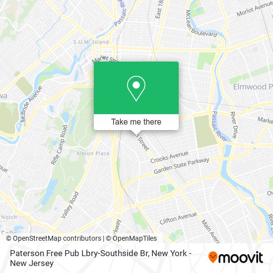 Mapa de Paterson Free Pub Lbry-Southside Br