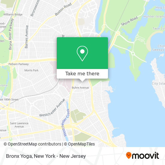 Bronx Yoga map