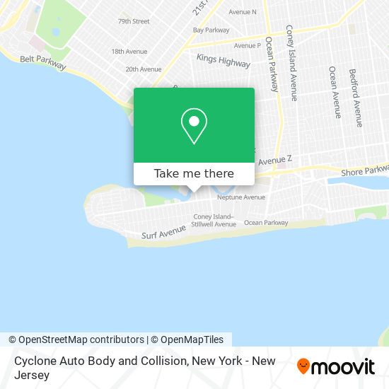 Cyclone Auto Body and Collision map