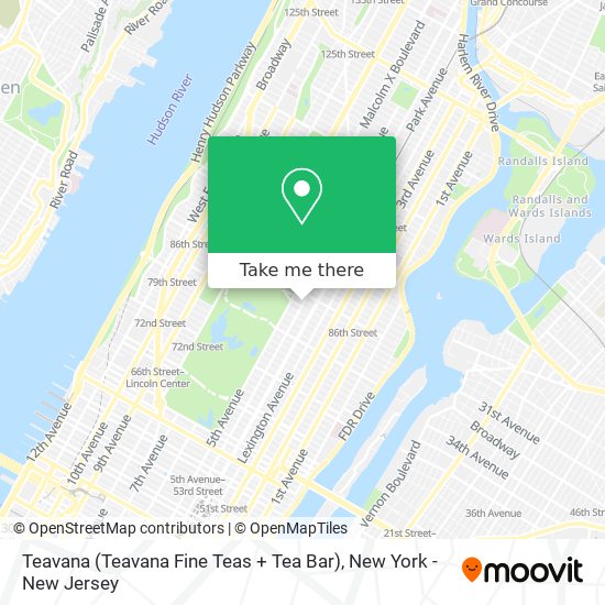 Mapa de Teavana (Teavana Fine Teas + Tea Bar)