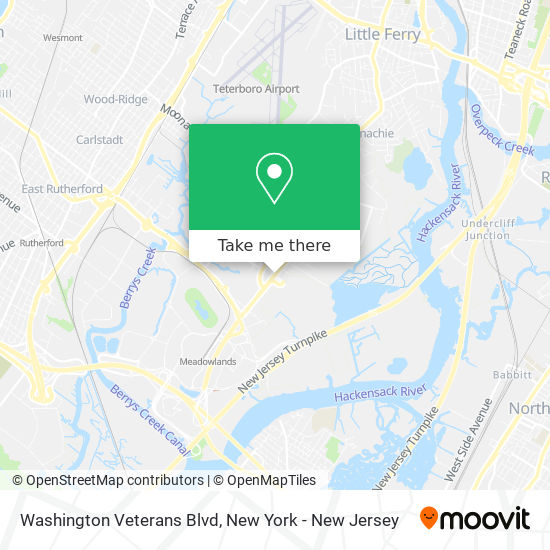 Washington Veterans Blvd map
