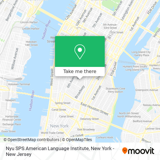 Nyu SPS American Language Institute map
