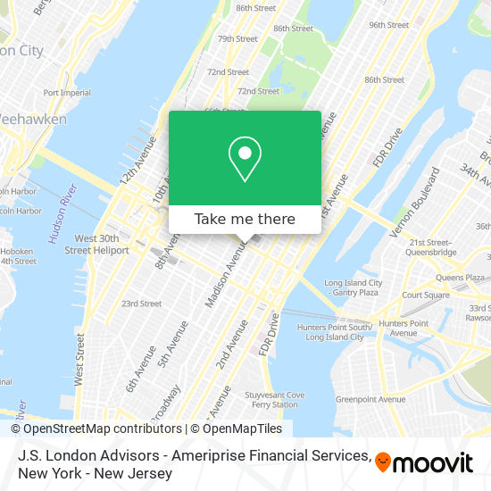 Mapa de J.S. London Advisors - Ameriprise Financial Services