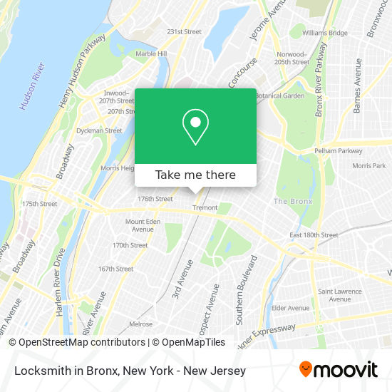 Locksmith in Bronx map