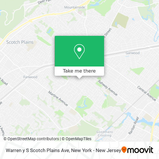 Mapa de Warren y S Scotch Plains Ave