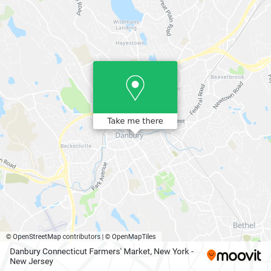 Danbury Connecticut Farmers' Market map