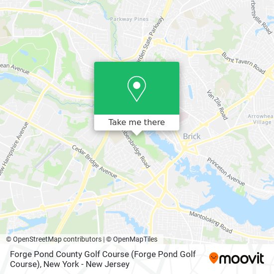 Forge Pond County Golf Course map