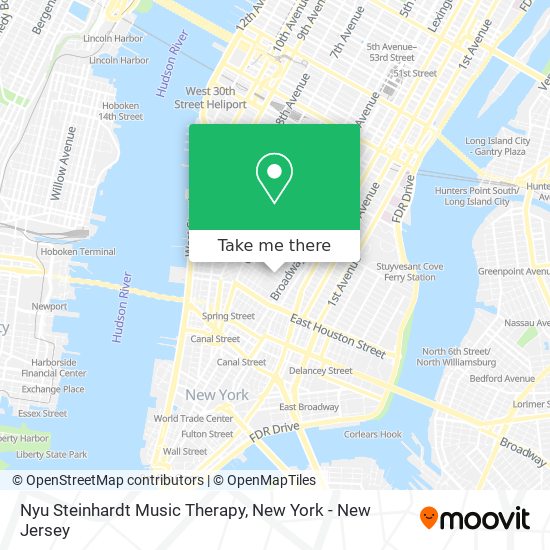 Mapa de Nyu Steinhardt Music Therapy