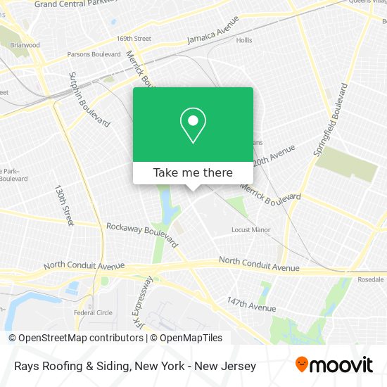 Rays Roofing & Siding map