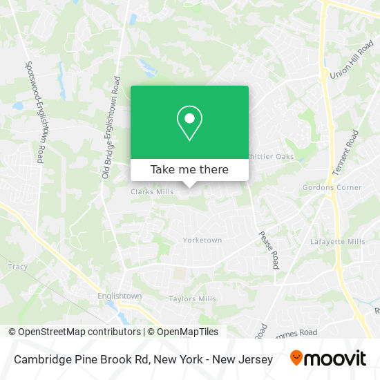 Cambridge Pine Brook Rd map
