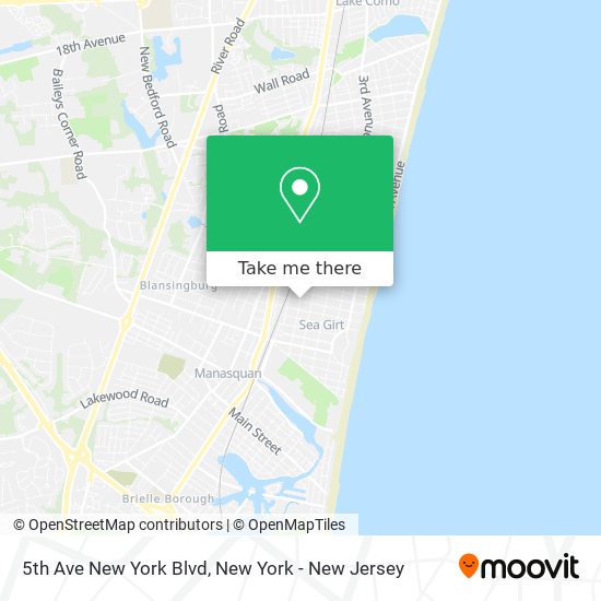 Mapa de 5th Ave New York Blvd