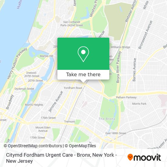 Citymd Fordham Urgent Care - Bronx map