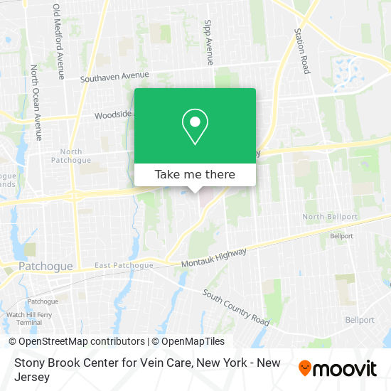 Mapa de Stony Brook Center for Vein Care