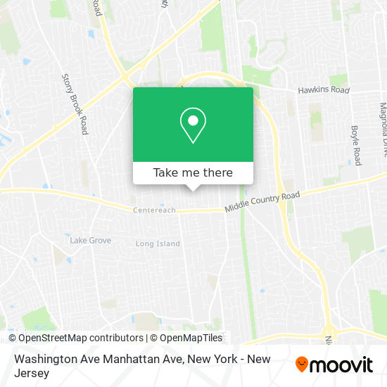 Mapa de Washington Ave Manhattan Ave