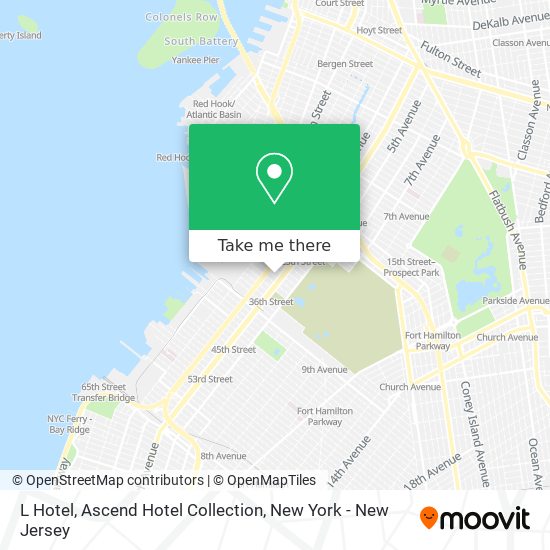 L Hotel, Ascend Hotel Collection map
