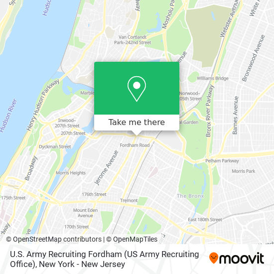 Mapa de U.S. Army Recruiting Fordham (US Army Recruiting Office)