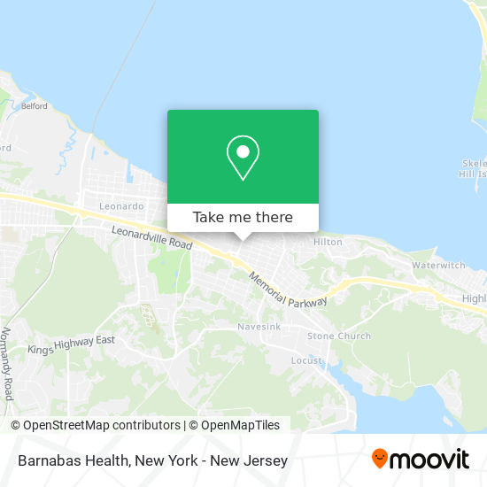 Mapa de Barnabas Health