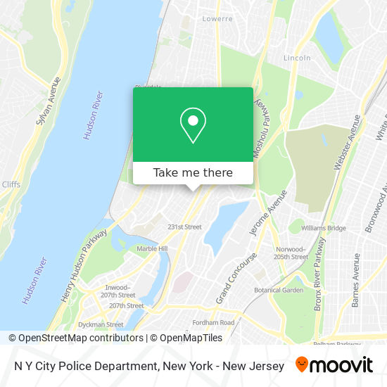 N Y City Police Department map
