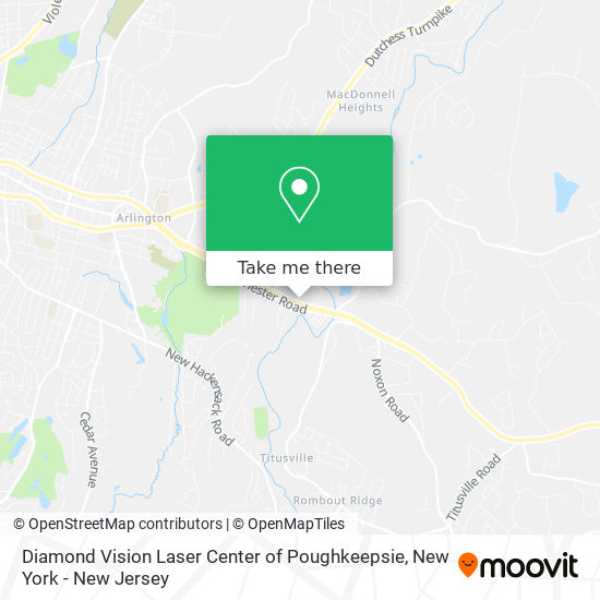 Diamond Vision Laser Center of Poughkeepsie map