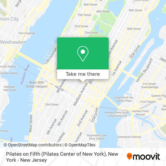 Mapa de Pilates on Fifth (Pilates Center of New York)