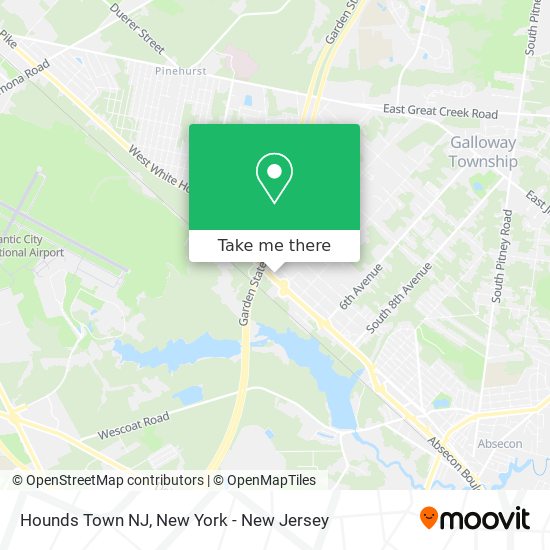 Hounds Town NJ map